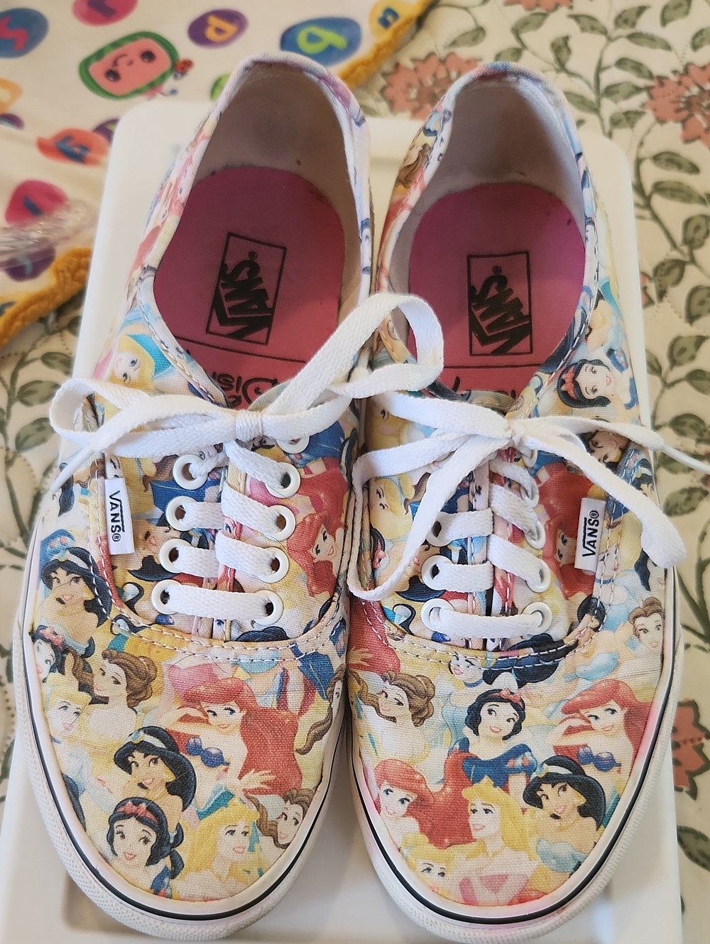 Vans Canvas Sneakers with Disney Princess Print.